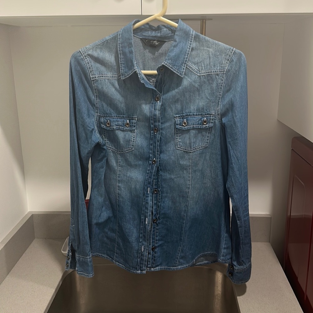 Cute denim button down shirt